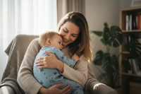 30 LETNIA kobieta z dzieckiem na rękach